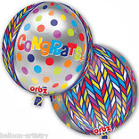 Dotty Geo Congrats Orbz Balloon, 16"