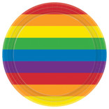 Rainbow Round Plates, 9" -8ct