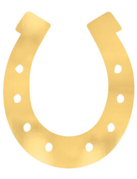 Large Gold Foil Horseshoe Cutout