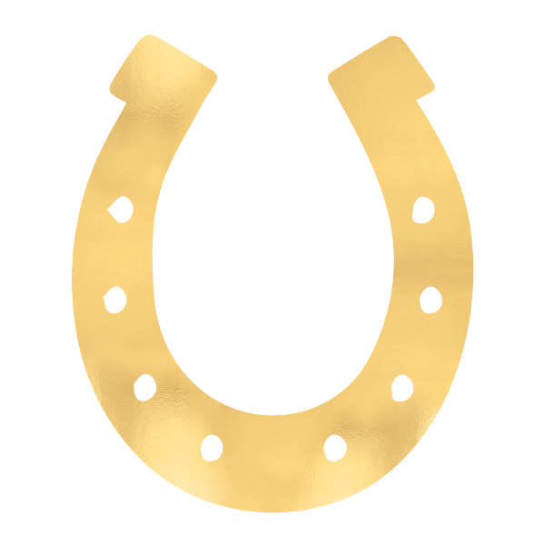 Large Gold Foil Horseshoe Cutout