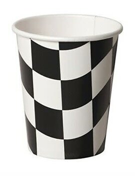 Black & White Check 9 oz Hot/Cold Cups, 8 ct