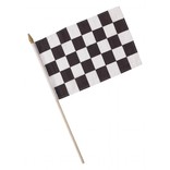 Black & White Check Flag, Cloth 8 x 12
