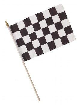 Black & White Check Flag, Cloth 8 x 12