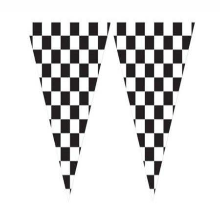 Black & White Check Giant Flag Banner 20'