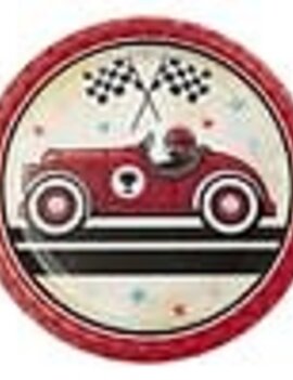 Vintage Race Car 7" Paper Plates, 8 ct