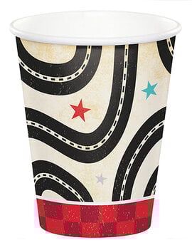 Vintage Racing 9 oz Hot/Cold Paper Cups, 8 ct