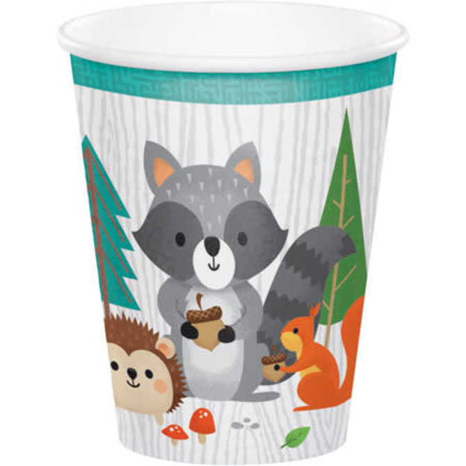 Woodland Animals 9 oz Hot/Cold Paper Cups, 8 ct