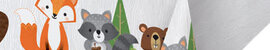 Woodland Animals Plastic Tablecover, 52" x 102"