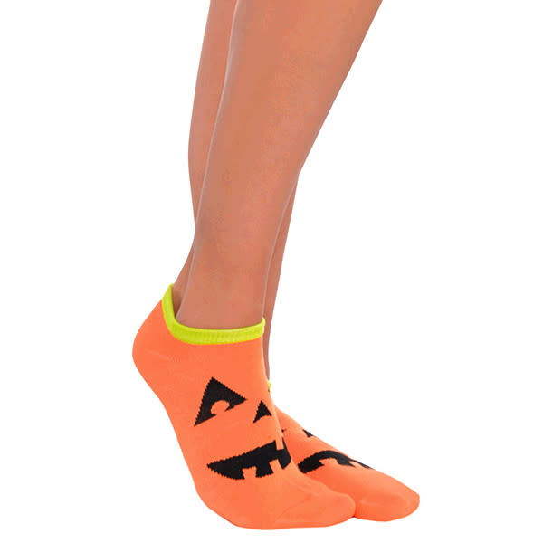 Halloween Jack-O-Lantern No Show Socks