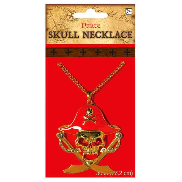 *Pirate Skull Necklace, 30"