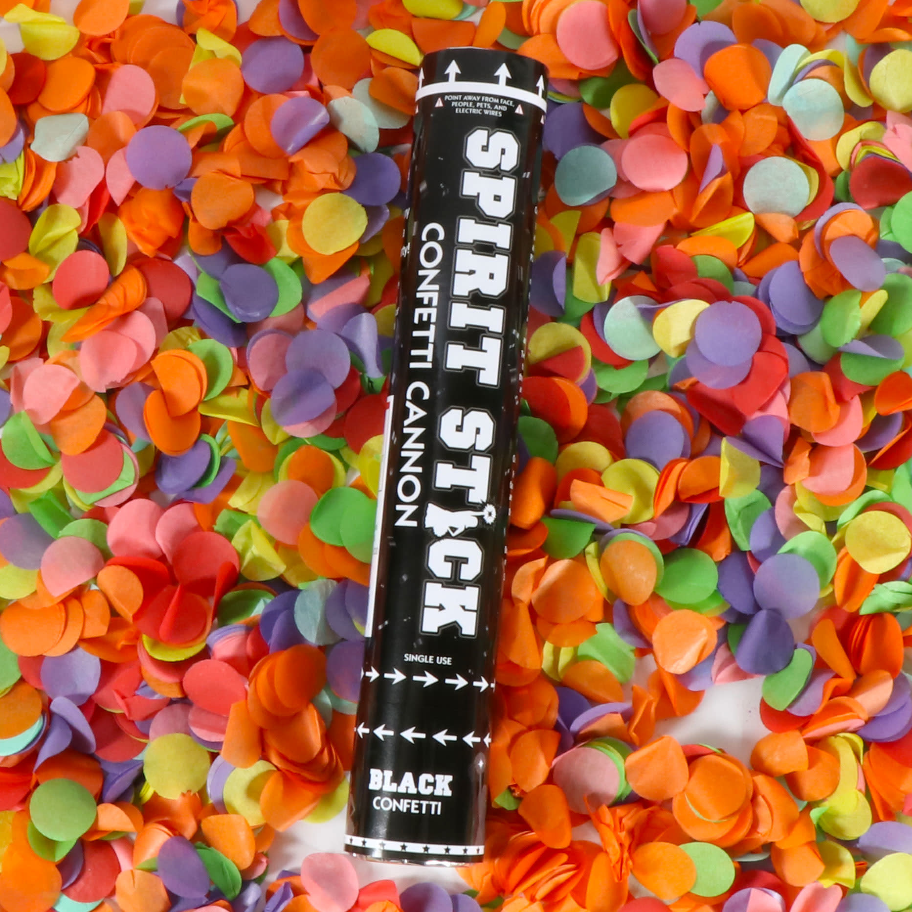 12" Spirit Confetti Cannon - Black
