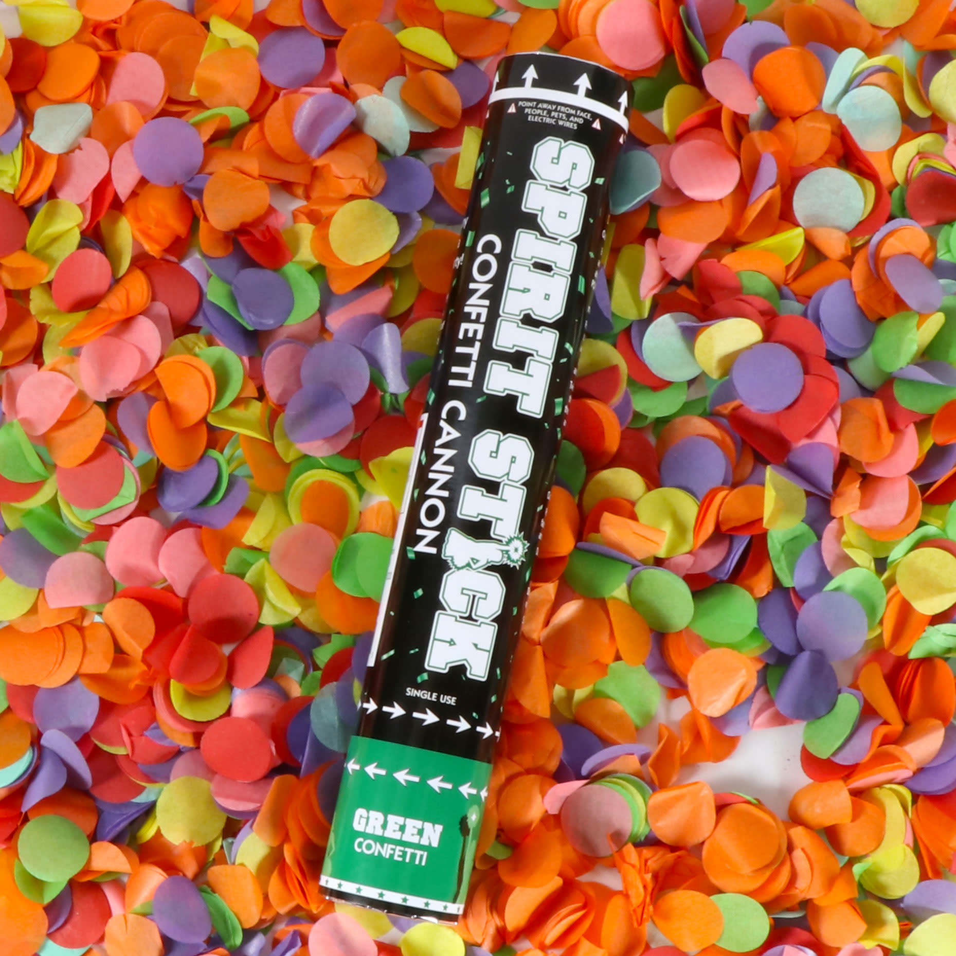 12" Spirit Confetti Cannon- Green