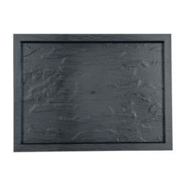 Rugged Slate Trays - Black, 16.75" X 12.4"
