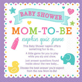 Baby Shower Trivia Napkins- 40ct