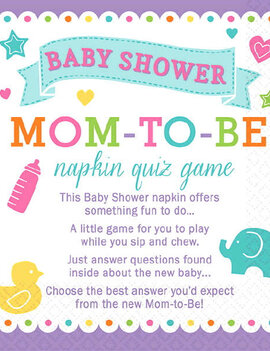 Baby Shower Trivia Napkins- 40ct