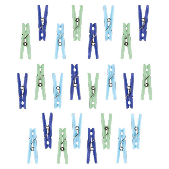 Clothespins Favors - Blue, Multi -24ct