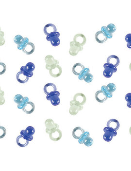Mini Pacifier Favors - Blue, Multi -24ct