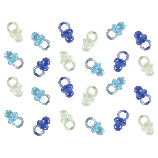 Mini Pacifier Favors - Blue, Multi -24ct