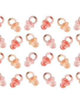 Mini Pacifier Favors - Pink, Multi -24ct