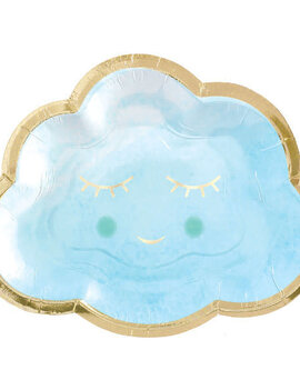 Oh Baby Boy Metallic Shaped Plates, 6 1/2" -8ct