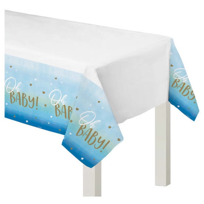 Oh Baby Boy Plastic Table Cover -54" x 102"