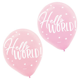 Oh Baby Girl Latex 12" Balloons -15ct