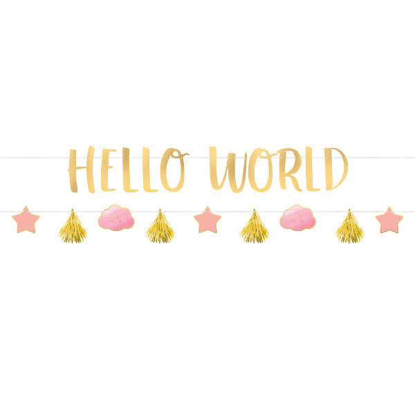 Oh Baby Girl Letter Banner Kit -2ct