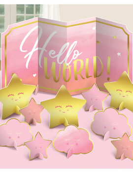 Oh Baby Girl Table Centerpiece Decoration -11ct