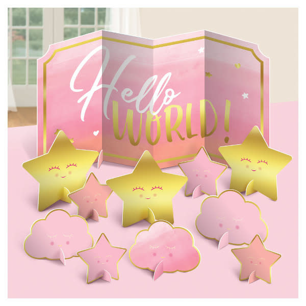 Oh Baby Girl Table Centerpiece Decoration -11ct
