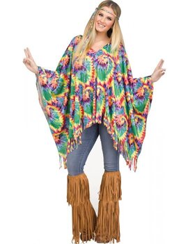 Hippie Character Poncho- Adult