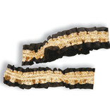 Garter Armbands- Black/Gold
