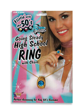 Going Steady High School Ring with Chain
