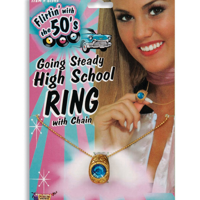Going Steady High School Ring with Chain