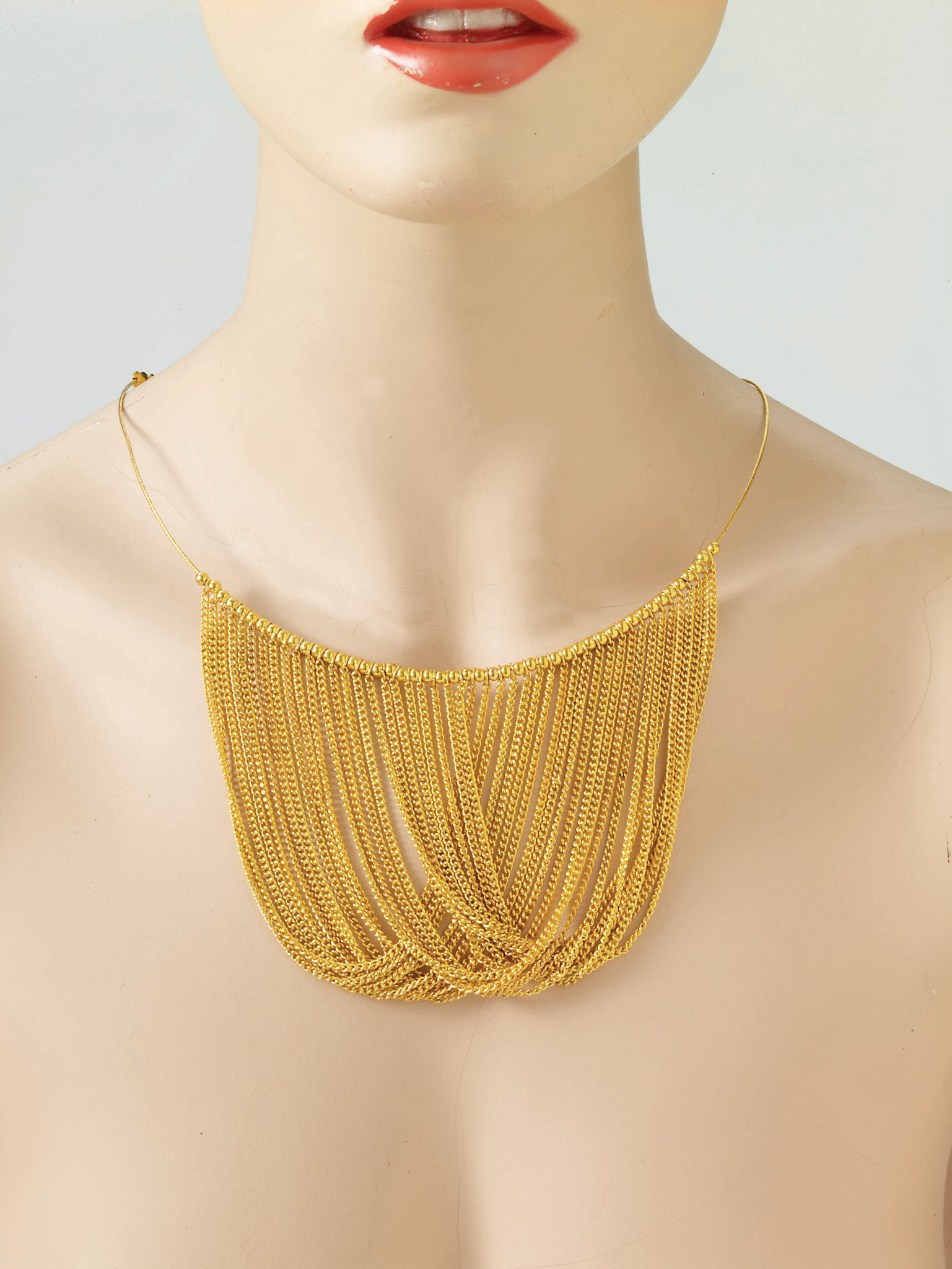 Gold Chain Disco Necklace