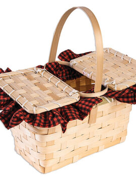 Little Red Basket with Gingham