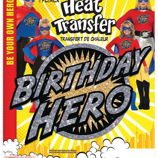 Heat Transfer- Birthday Hero