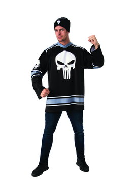 Adult Punisher Costume Jersey Top Set - Marvel Universe Adult Punisher Costume Jersey Top Set - Marvel Universe