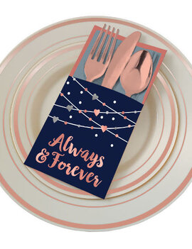 Navy Bride Cutlery Holders -12ct