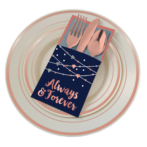 Navy Bride Cutlery Holders -12ct