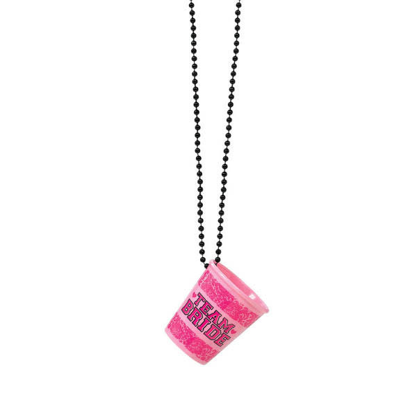 Team Bride Multipack Shot Glass Necklaces, 6 ct