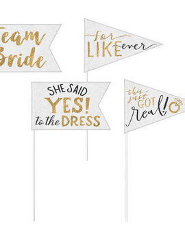 Wedding Small Pennants - 4ct