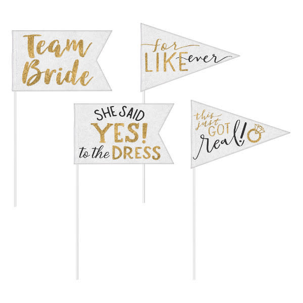 Wedding Small Pennants - 4ct
