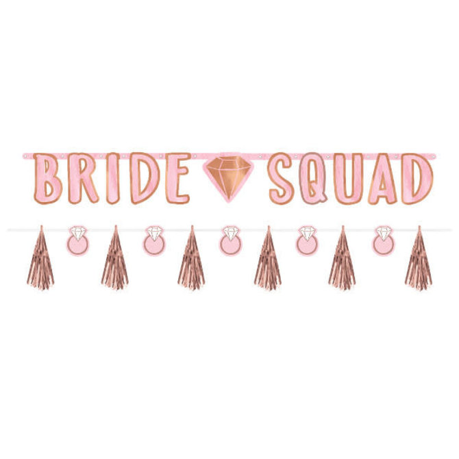 Blush "Bride Squad" Wedding Banner Kit -2ct