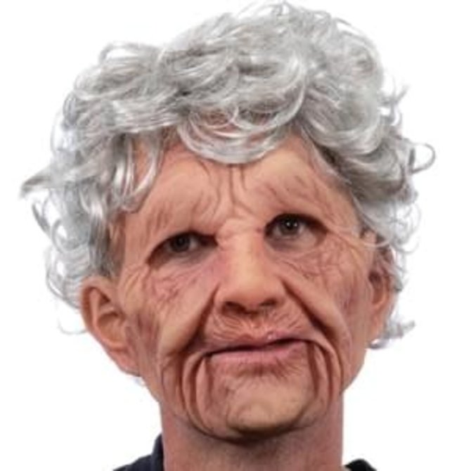 Supersoft Old Woman Moving Mouth Mask