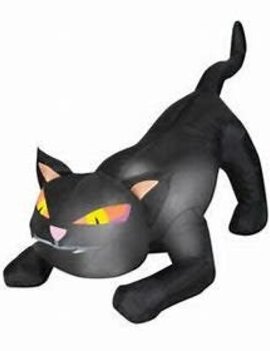 Outdoor  Black Cat with Tail Up- Airblown Inflatable