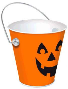 Jack-O-Lantern Metal Bucket