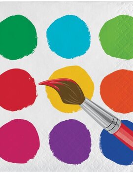 Art Party Beverage Napkins, 16 ct