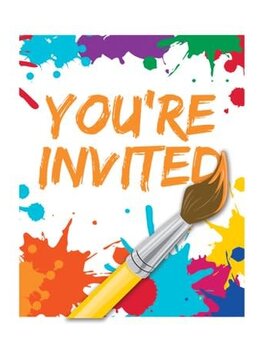 Art Party Invitation, 8 ct