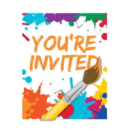 Art Party Invitation, 8 ct