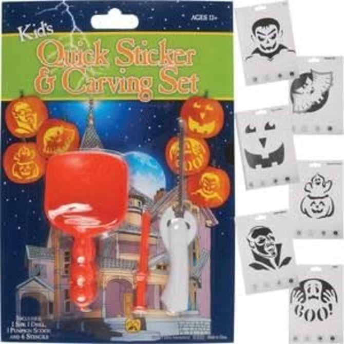 Kid's Quick Sticker & Carving Set